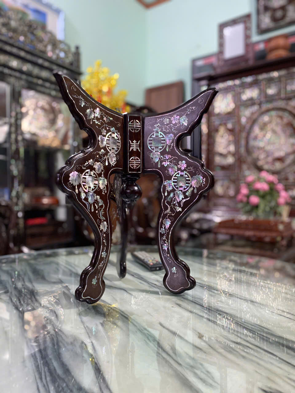 Trò gỗ gụ khảm xà cừ giá đẹp