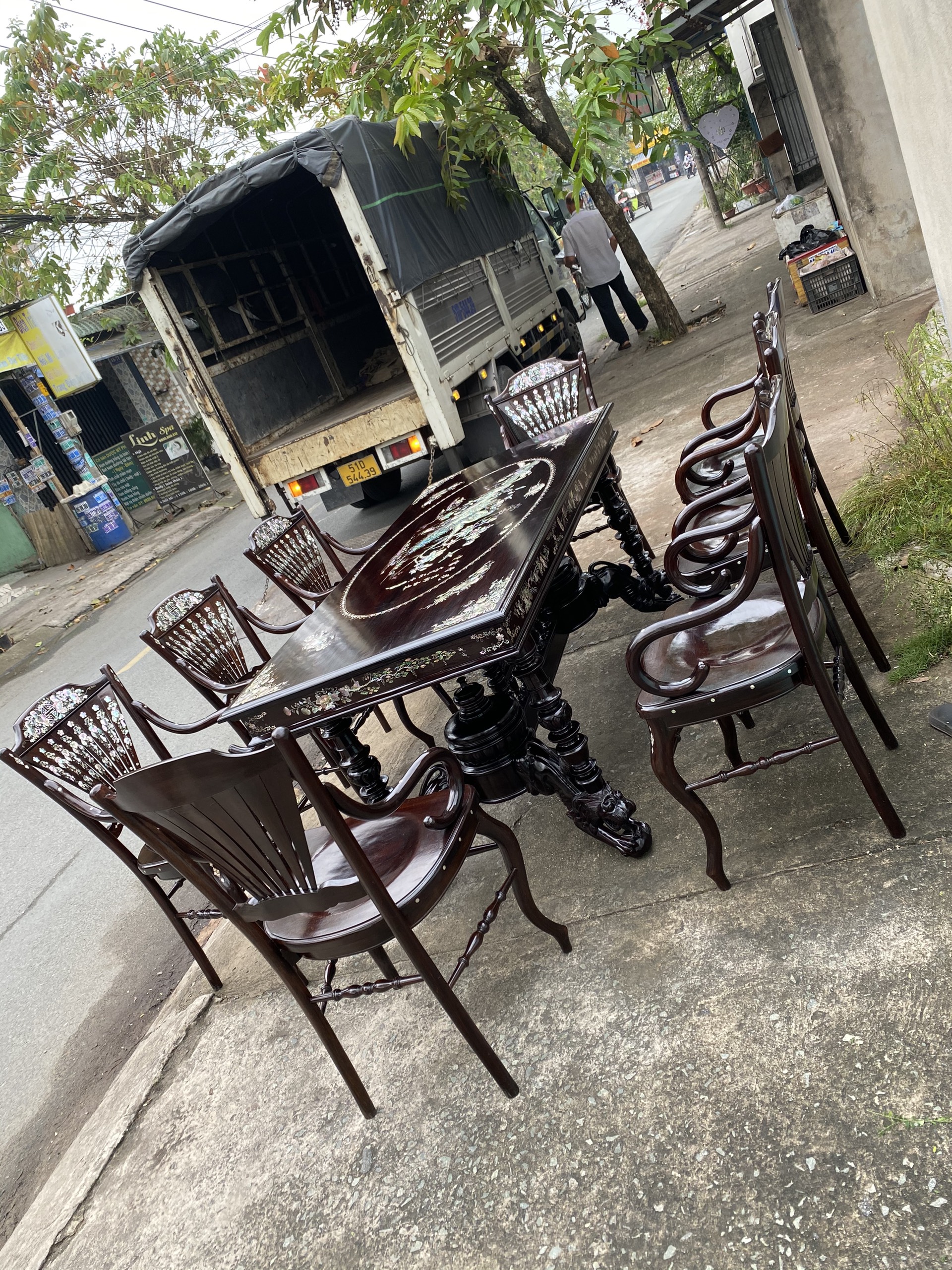 BỘ CÙ LÁ BÀN CHỮ NHẬT CHÂN SƯ TỬ CẨN ỐC XÀ CỪ THEO LỐI NAM BỘ 